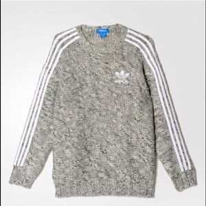 Adidas XS Knit chunky 3 stripe sweater